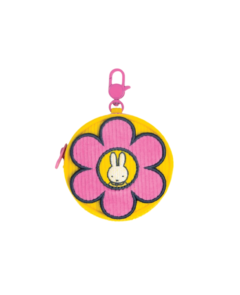 Miffy Flower Corduroy Coin Bag Charm