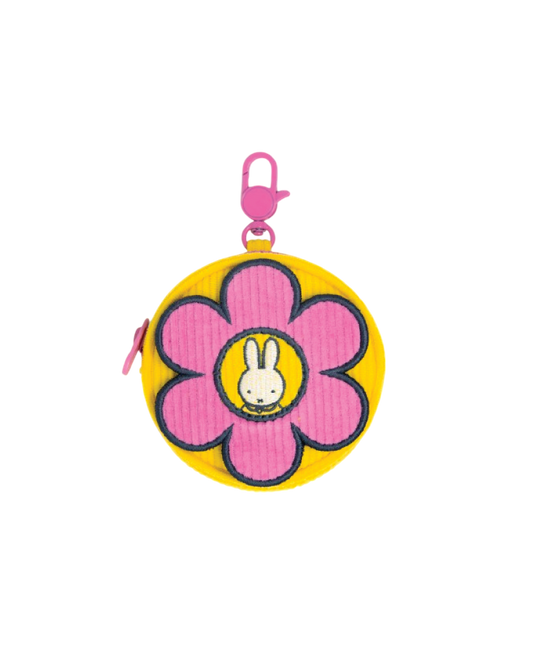 Miffy Flower Corduroy Coin Bag Charm