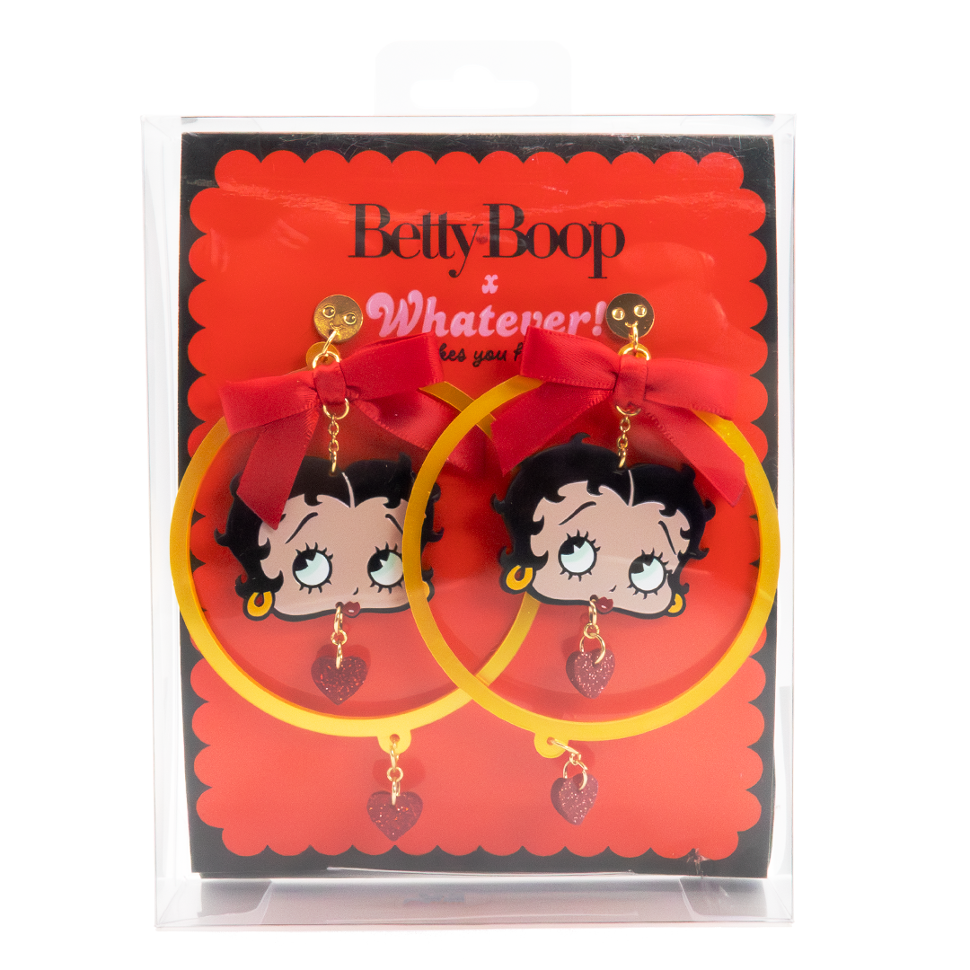 Betty Boop Hoops & Hearts Earrings