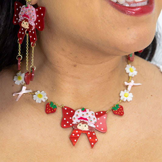 Strawberry Shortcake™ Berry Bow Acrylic Necklace