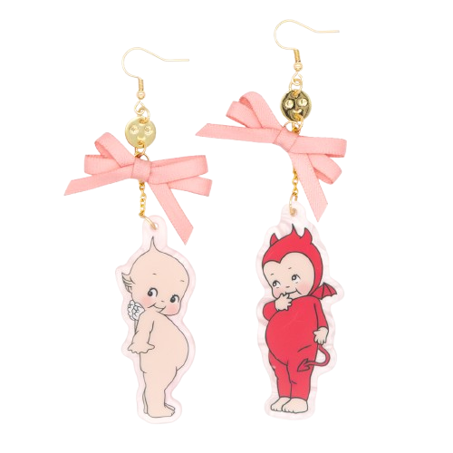 Kewpie Angel & Devil Acrylic Earrings