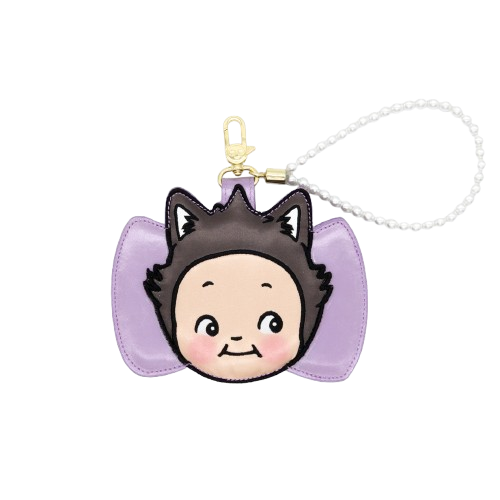 Kewpie Cat Bow Pearl  Wristlet Card Holder