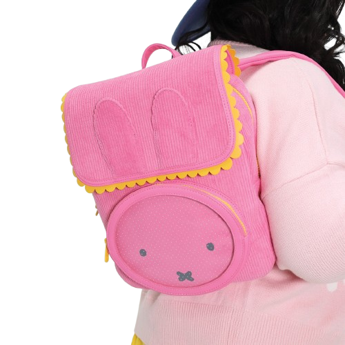 Miffy Corduroy & Faux Leather Pin Trading Backpack