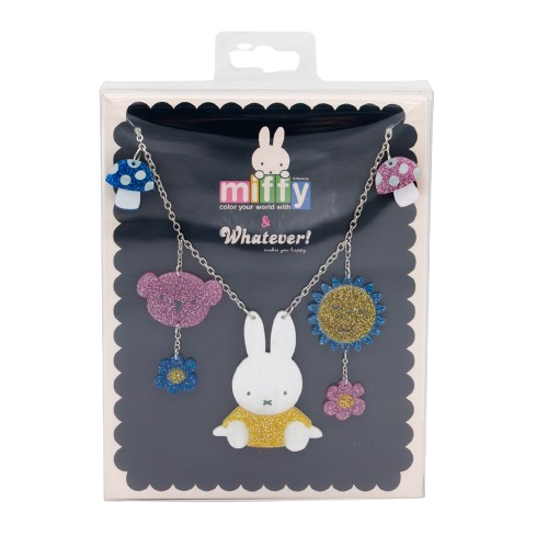 Miffy Sun, Shroom & Bear Acrylic Necklace