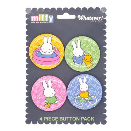 Miffy 4 Piece Button Pack