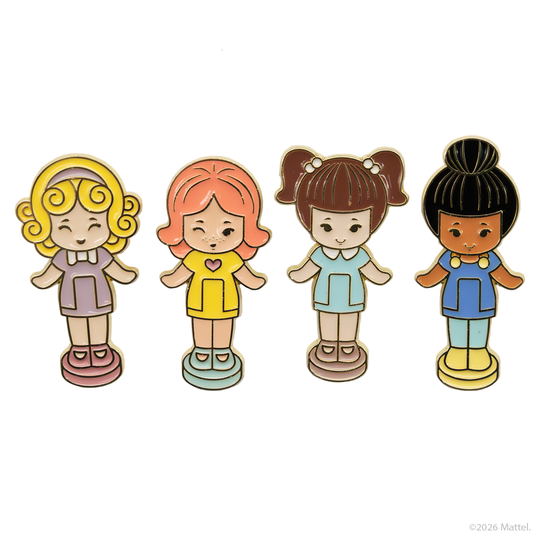 Polly Pocket™ Double Blind Enamel Pin & Mini ITA Bag Charms