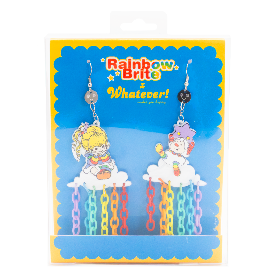 Rainbow Brite Dangle Rainbow Acrylic Earrings