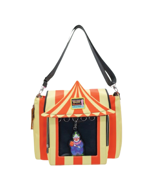 Killer Klowns From Outer Space Padded Pin Trading Tent Crossbody with Jumbo Charm
