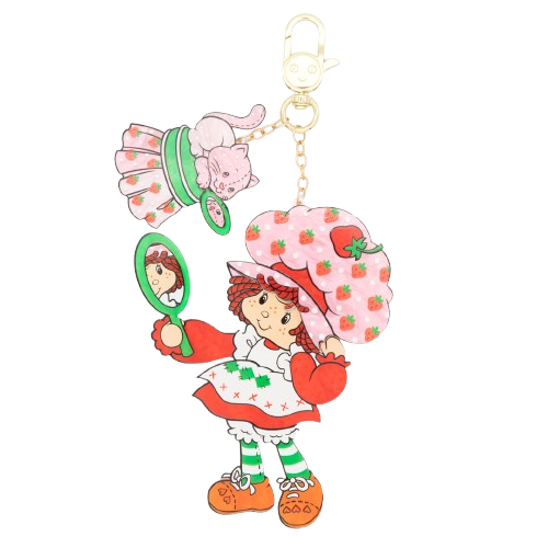 Strawberry Shortcake™ 5" Layered Acrylic Bag Charm w/ Custard Charm