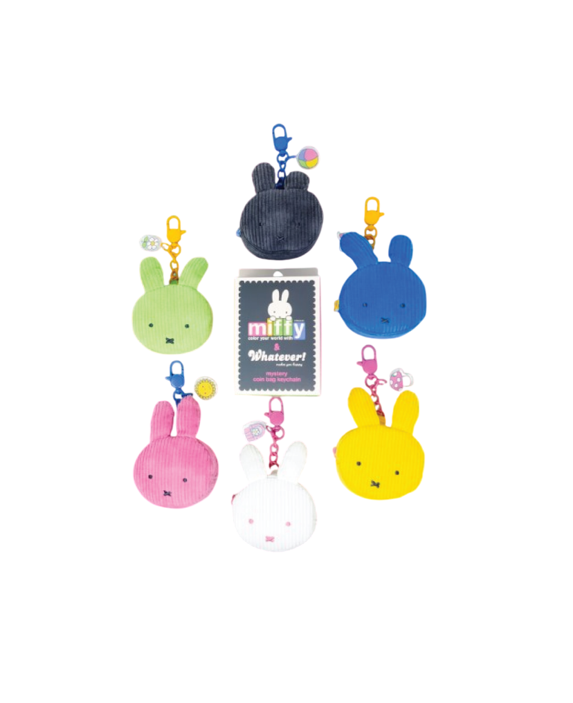 Miffy Corduroy Head Blind Box Coin Bag Charms with Stickers