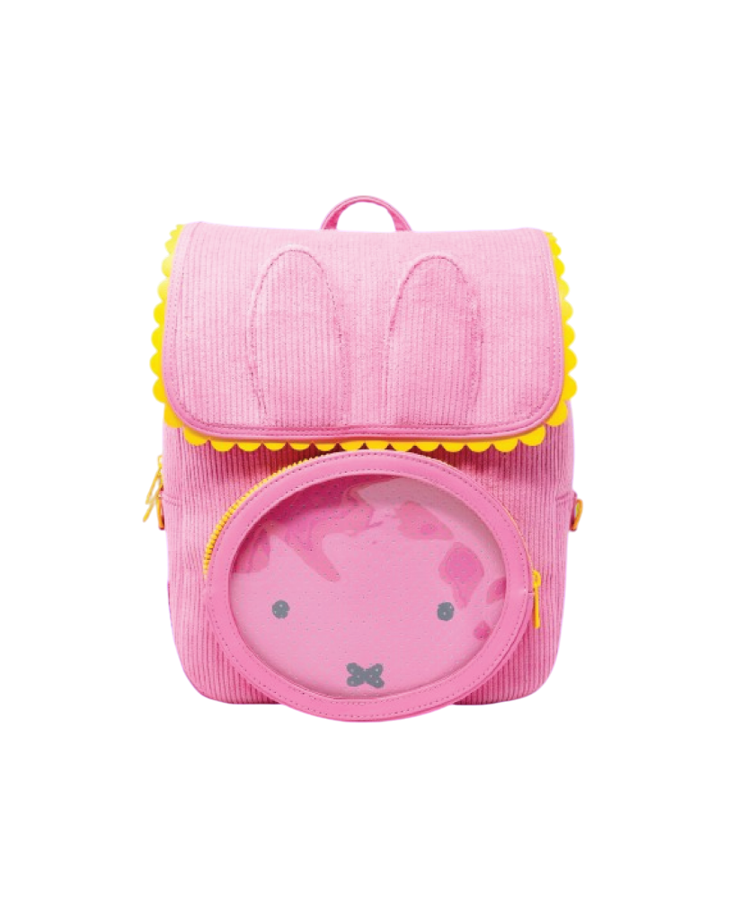 Miffy Corduroy & Faux Leather Pin Trading Backpack