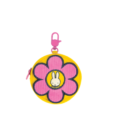Miffy Flower Corduroy Coin Bag Charm