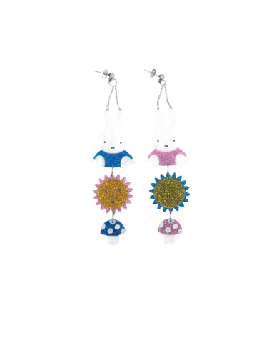 Miffy Sun & Shroom Layered Acrylic Earrings