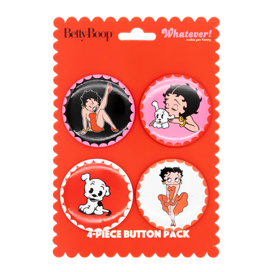 Betty Boop & Pudgy 4-Pack Buttons