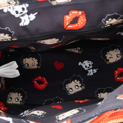 Betty Boop Quilted Heart Trinket Backpack w/ Acrylic Charms
