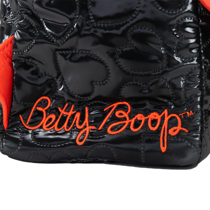Betty Boop Quilted Heart Trinket Backpack w/ Acrylic Charms