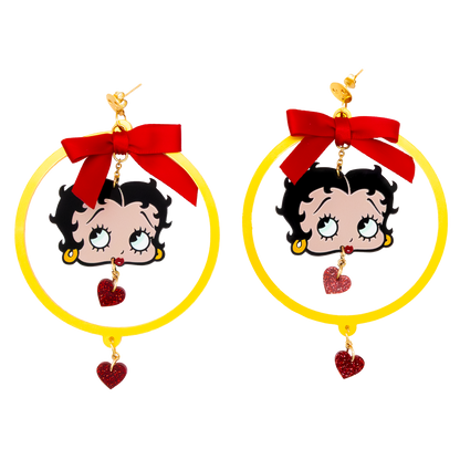 Betty Boop Hoops & Hearts Earrings