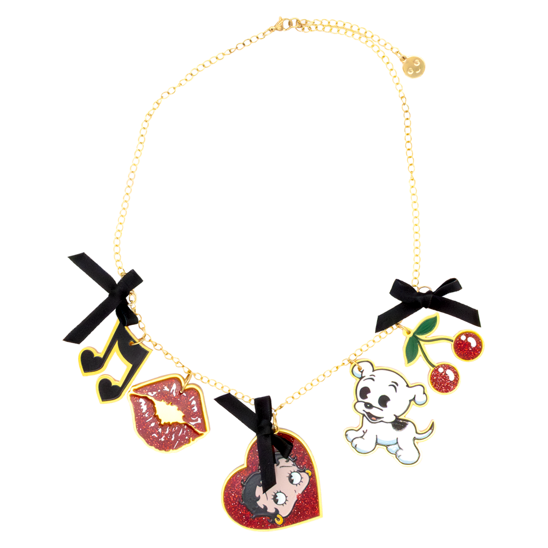 Betty Boop Acrylic Charm Necklace