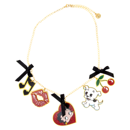 Betty Boop Acrylic Charm Necklace