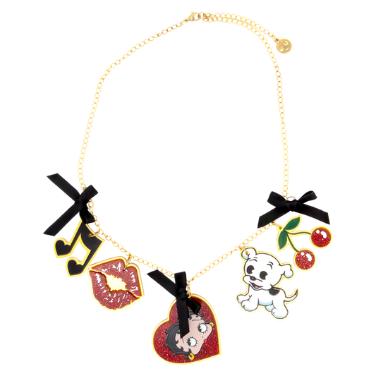 Betty Boop Acrylic Charm Necklace