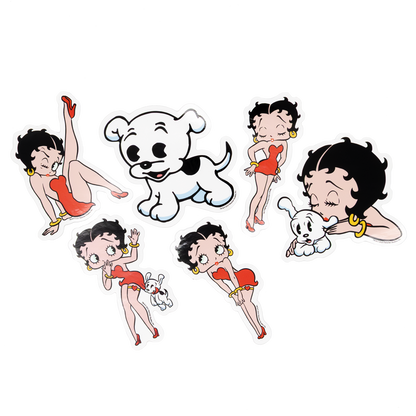 Betty Boop & Pudgy 6-Piece Sticker Pack