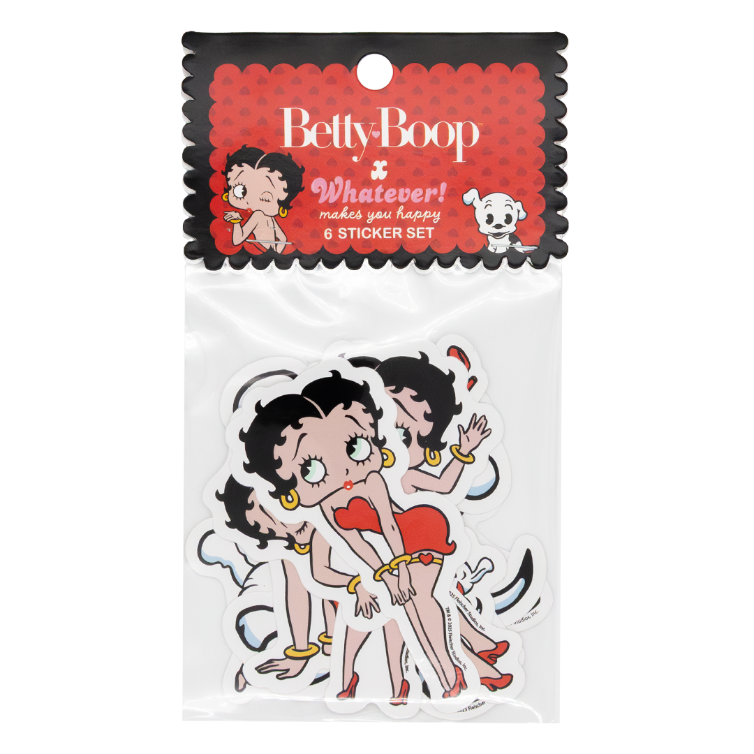 Betty Boop & Pudgy 6-Piece Sticker Pack