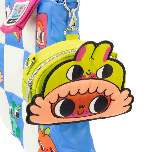 Burger Babie Padded Nylon Mini Crossbody Bag