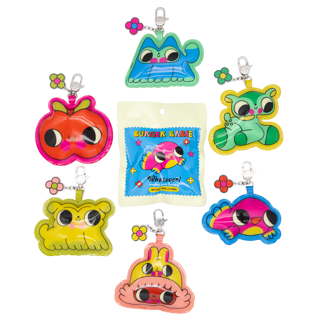 Burger Babie Mystery Bag Padded Vinyl Bag Charms