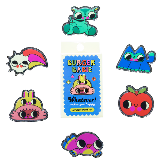 Burger Babie Mystery Box Epoxy Puffy Pins