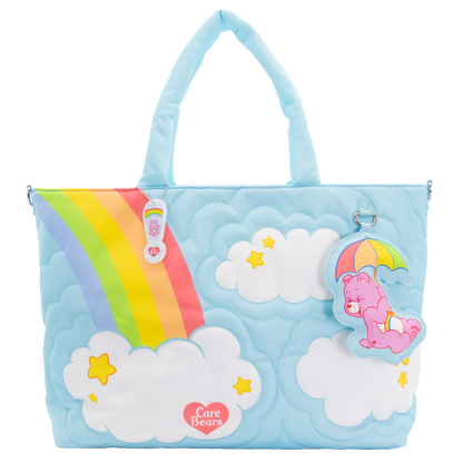 Care Bears and Clouds Quilted Nylon Tote Bag