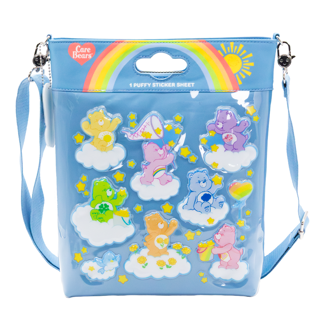 Care Bears Padded Nylon Sticker Sheet Crossbody Bag