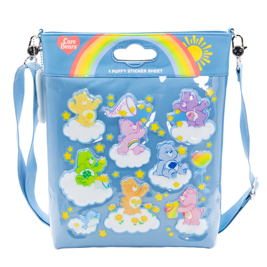 Care Bears Padded Nylon Sticker Sheet Crossbody Bag