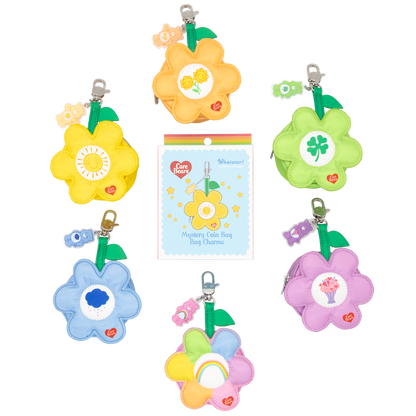 Care Bears Mystery Box Padded Nylon Flower Coin Bag Charms