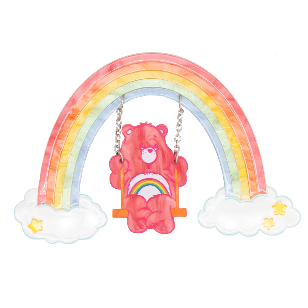 Care Bears Cheer Bears Rainbow Swing Layered Acrylic Pin