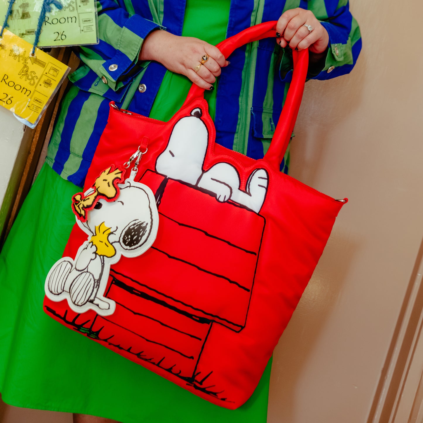 Peanuts 75th Anniversary Snoopy House Padded Nylon Tote Bag