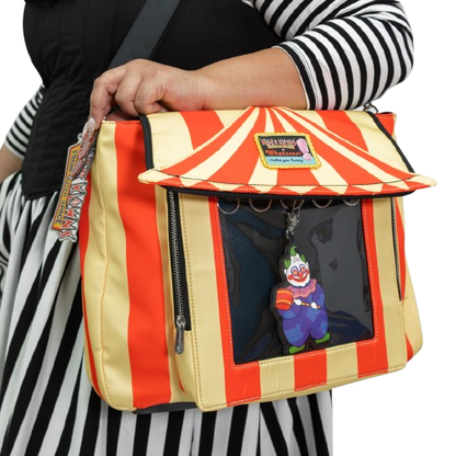 Killer Klowns From Outer Space Padded Pin Trading Tent Crossbody with Jumbo Charm