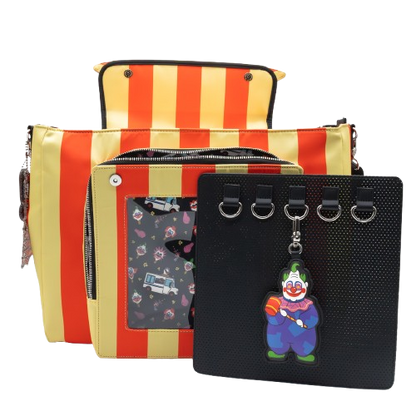 Killer Klowns From Outer Space Padded Pin Trading Tent Crossbody with Jumbo Charm