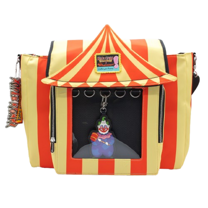 Killer Klowns From Outer Space Padded Pin Trading Tent Crossbody with Jumbo Charm