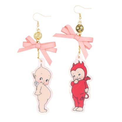 Kewpie Angel & Devil Acrylic Earrings