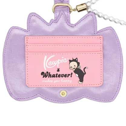 Kewpie Cat Bow Pearl  Wristlet Card Holder