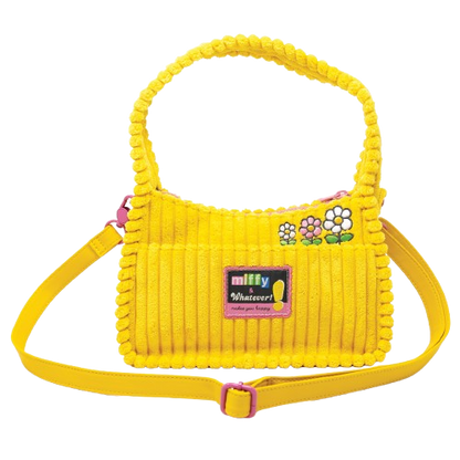 Miffy Corduroy Baguette Crossbody Bag with Bag Charm