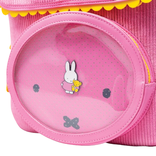 Miffy Corduroy & Faux Leather Pin Trading Backpack