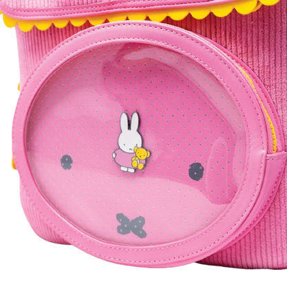 Miffy Corduroy & Faux Leather Pin Trading Backpack
