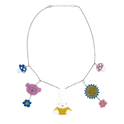 Miffy Sun, Shroom & Bear Acrylic Necklace