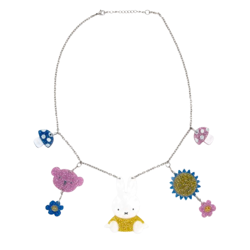 Miffy Sun, Shroom & Bear Acrylic Necklace