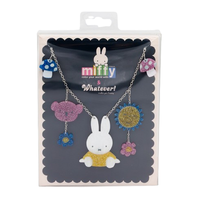 Miffy Sun, Shroom & Bear Acrylic Necklace