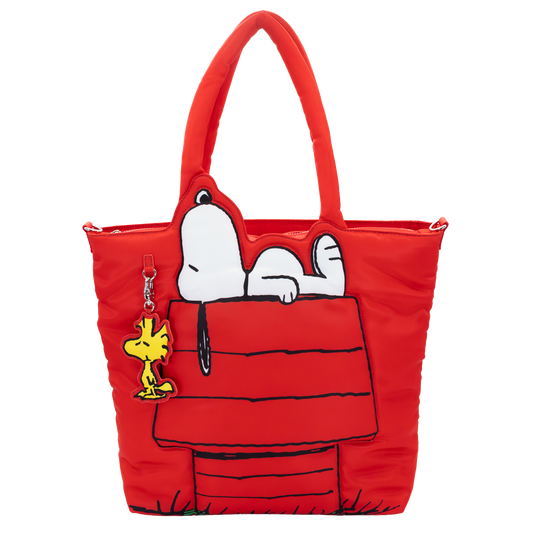 Peanuts 75th Anniversary Snoopy House Padded Nylon Tote Bag