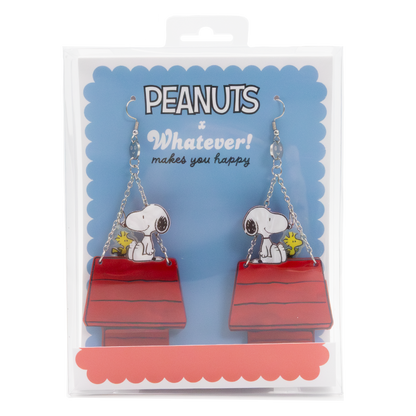 Peanuts 75th Snoopy & Woodstock Doghouse Layered Acrylic Earrings