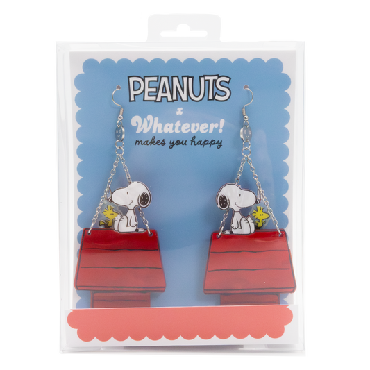 Peanuts 75th Snoopy & Woodstock Doghouse Layered Acrylic Earrings