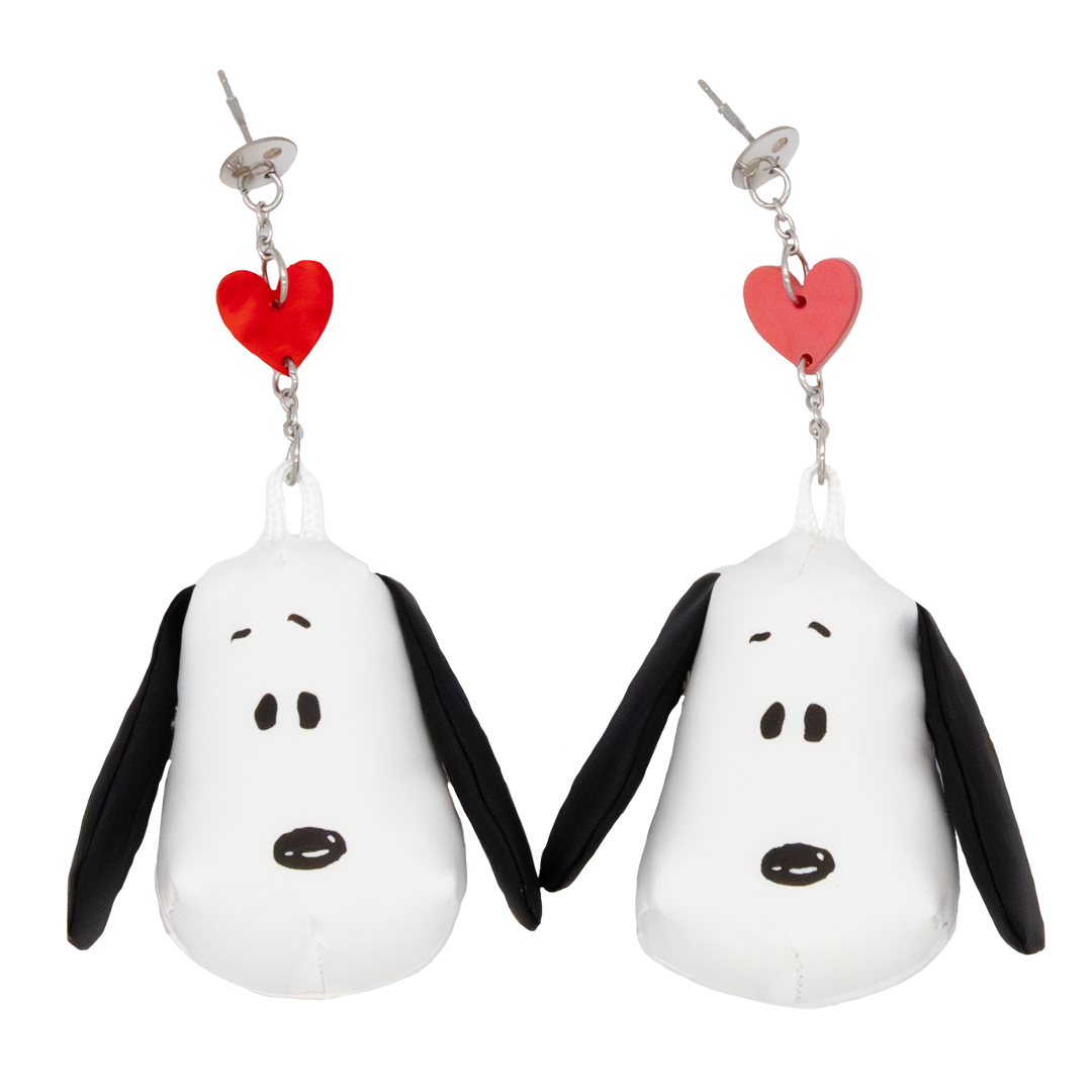 Peanuts 75th Snoopy Padded Nylon Earrings
